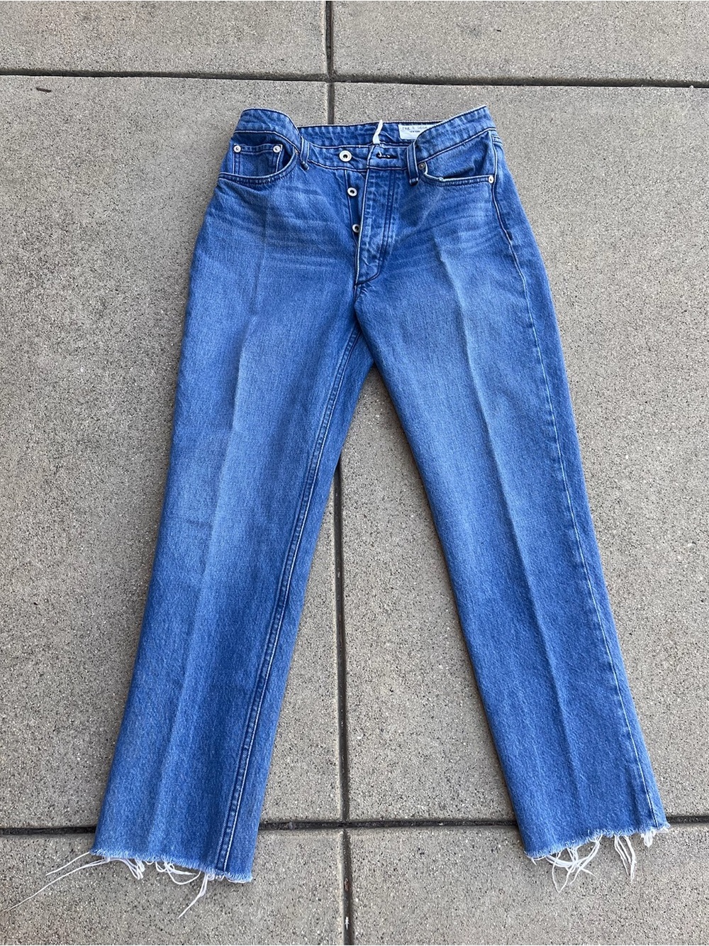 rag & bone Blue Cropped Ankle Jeans